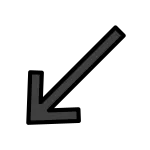 Down Left Arrow SVG Icon